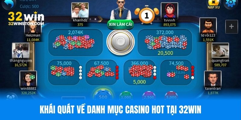 Khái quát về danh mục Casino hot tại 32WIN